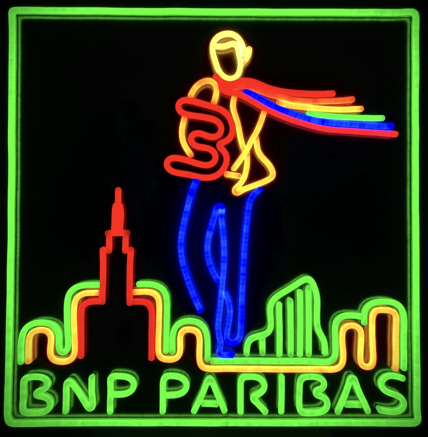 Neon LED dla BNP Paribas